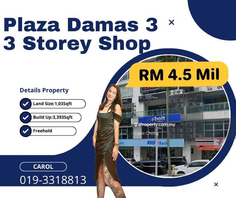 For Sale - Plaza Damas 3@3 Storey Shop -Facing Main Road For Sales
