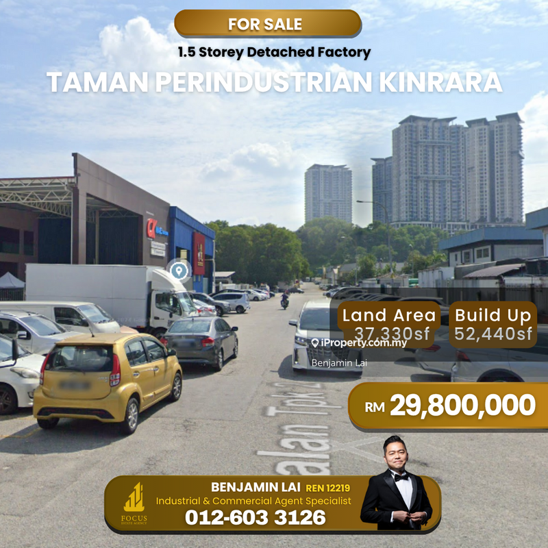 For Sale - Taman Perindustrian Kinrara 1.5 Storey Detached Factory For Sale