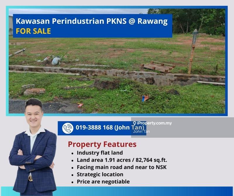For Sale - (Flat land - 1.91 acres | Facing Main Road | Negotiable) Rawang @ PKNS Industry Land