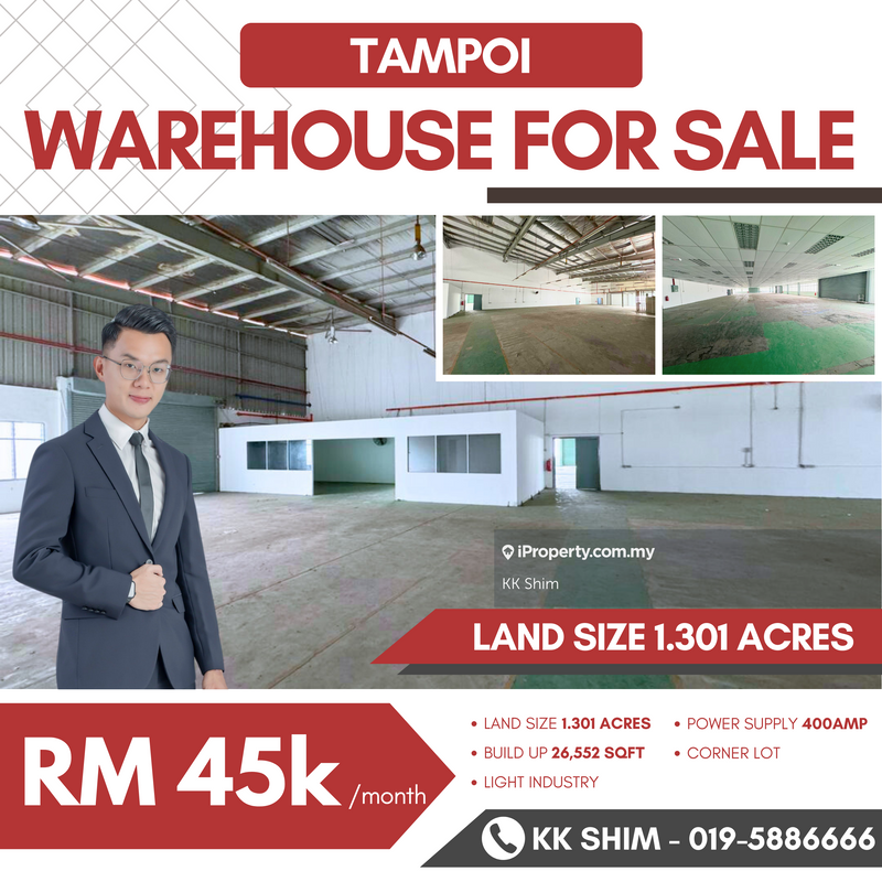 For Rent - Tampoi Build Up 26,552 sqft Warehouse for Rent