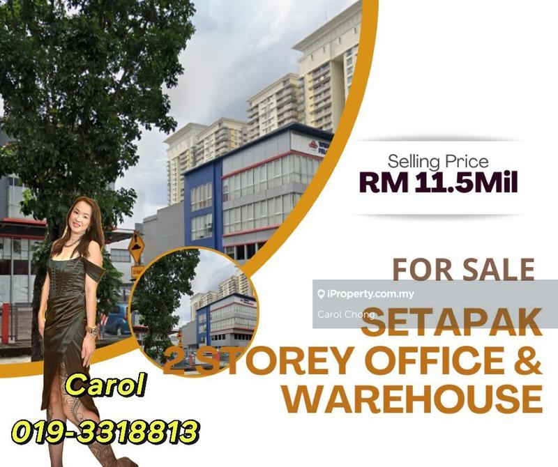 For Sale - Land Easy Access Setapak Jalan Genting Klang 2 Storey Oficce & Warehouses For Rent