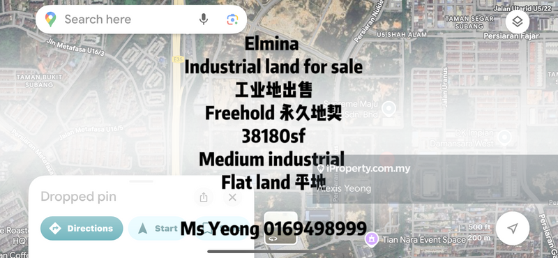 Industrial Land for Sale in Elmina, Shah Alam by Alexis Yeong - iProperty.com.my