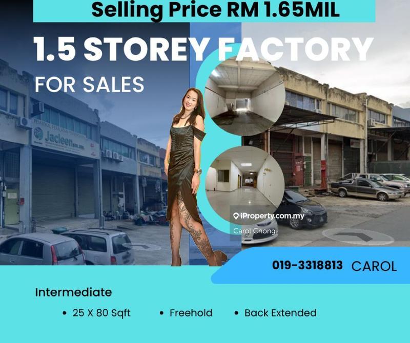 For Sale - 📍Taman Sri Ehsan @ Kepong 1.5 Storey Factory For Sales
