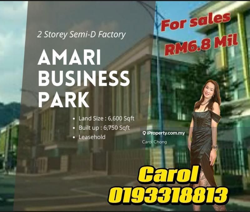 For Sale - Amari Business Park Batu Caves 2 Storey Semi-D Factory For Sale