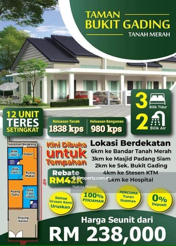 1-storey Terraced House for Sale in Bukit Gading, Tanah Merah by Nabila Nazori - iProperty.com.my