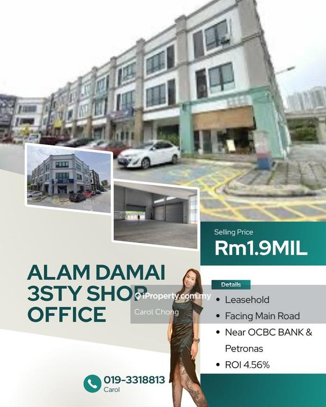For Sale - Facing Main Road 3 storey Shop-Office Alam Damai Cheras For Sales