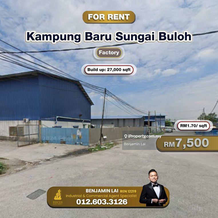 For Rent - Kampung Baru Sungai Buloh Factory For Rent