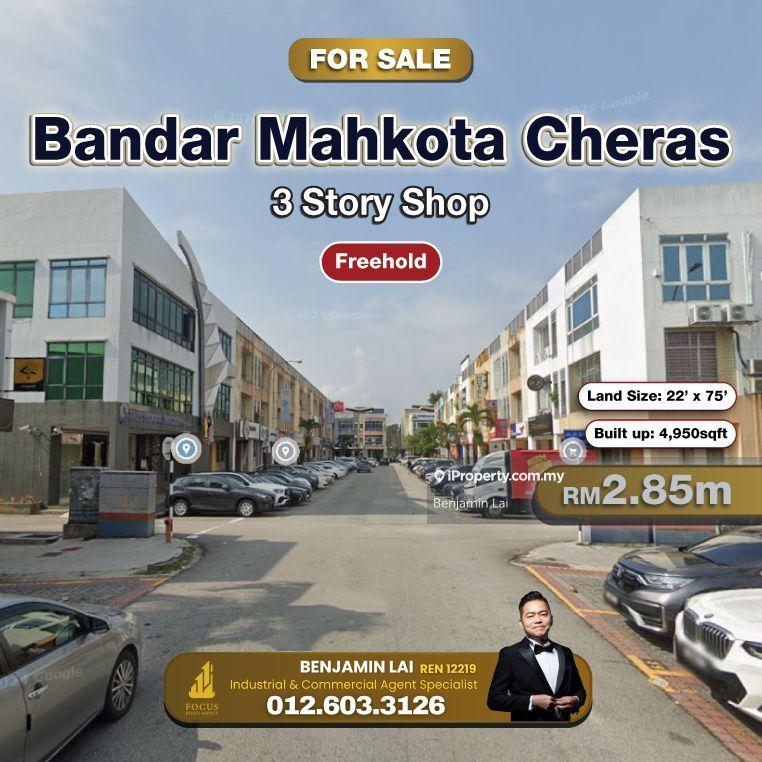 For Sale - Bandar Mahkota Cheras 3 Story Shop For Sale