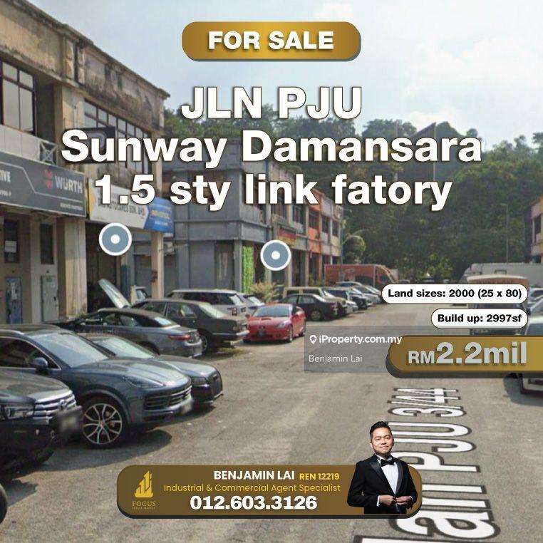 For Sale - Jln Pju, Sunway Damansara 1.5 sty link fatory for Sale