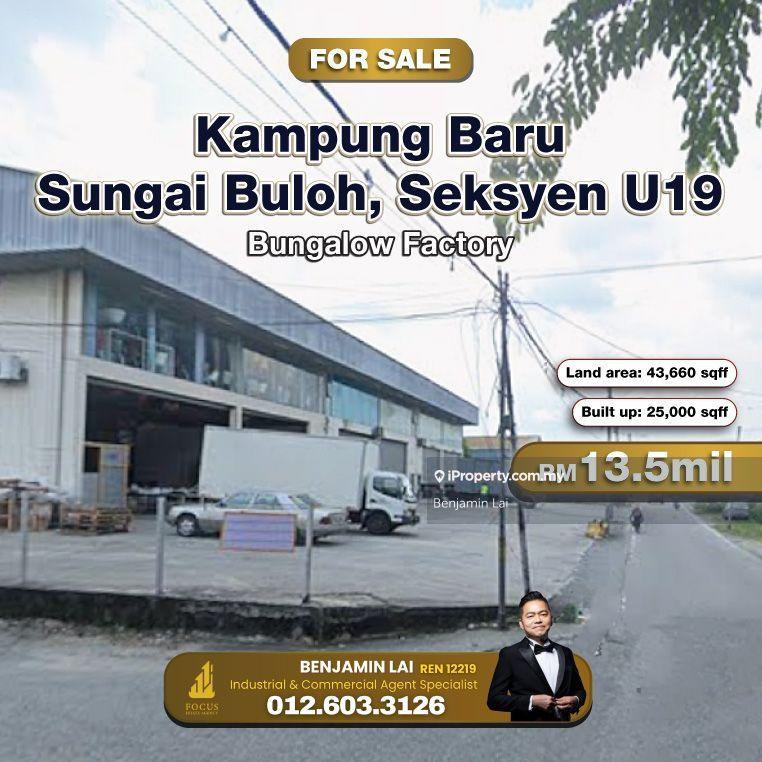 For Sale - Kampung Baru Sungai Buloh Bungalow Factory For Sale