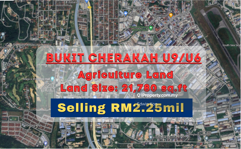 Tanah Pertanian untuk Dijual di Kampung Baru Subang, Bukit Cherakah, U5, U6, Shah Alam oleh Edwin Kon - iProperty.com.my