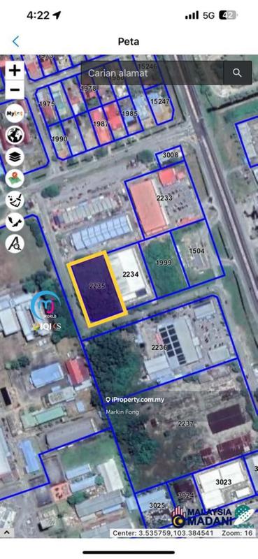 Tanah Perindustrian untuk Dijual di 𝑱𝒂𝒍𝒂𝒏 𝑰𝒏𝒅𝒖𝒔𝒕𝒓𝒊 𝑷𝒆𝒓𝒂𝒎𝒖, Pekan oleh Markin Fong - iProperty.com.my