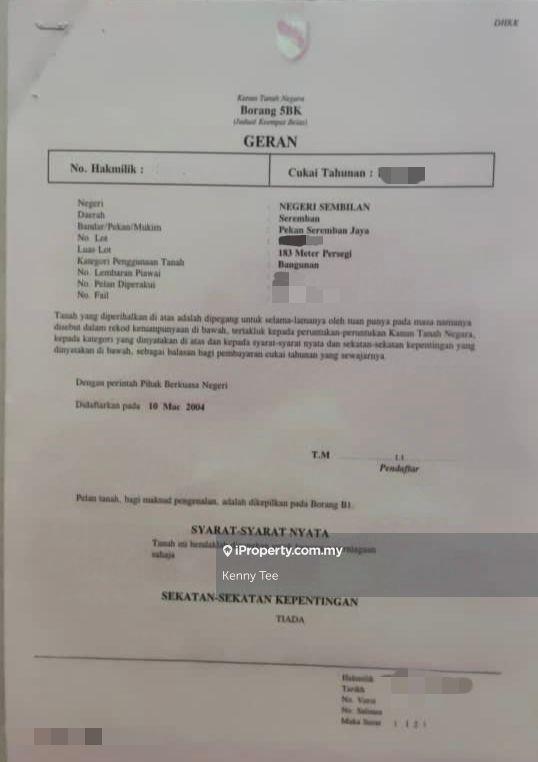 Kedai untuk Dijual di Seremban Jaya, Negeri Sembilan oleh Kenny Tee - iProperty.com.my