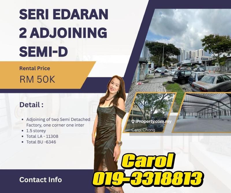 For Rent - 🔥Sri Edaran Limited Kepong Corner Unit Adjoining of Semi Detached Factory For Rent🔥