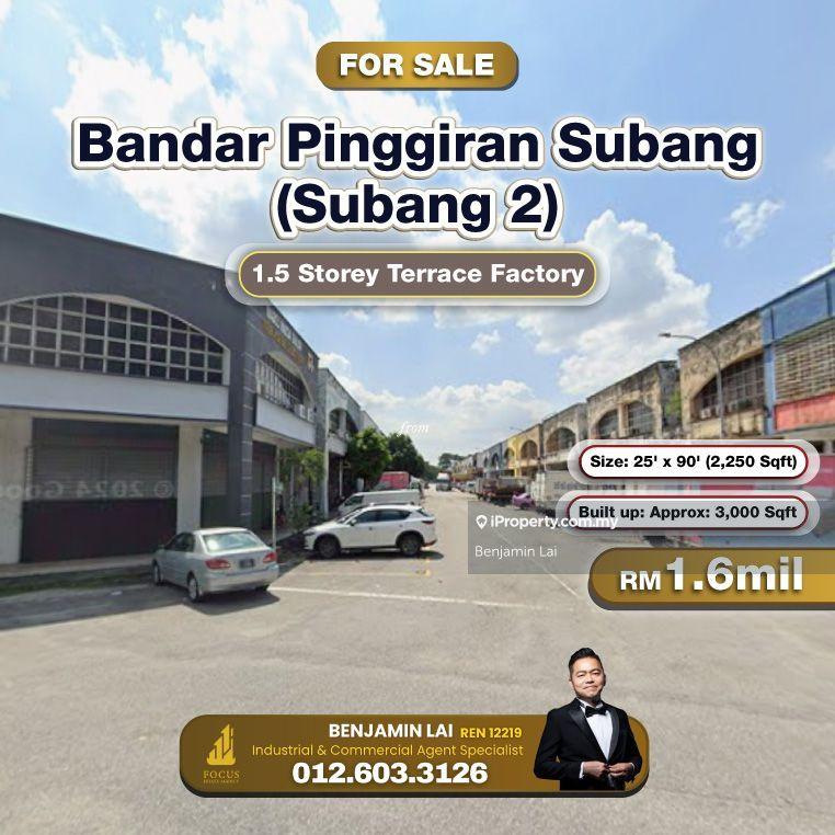 For Sale - Bandar Pinggiran Subang (Subang 2) 1.5 Storey Terrace Factory For Sale