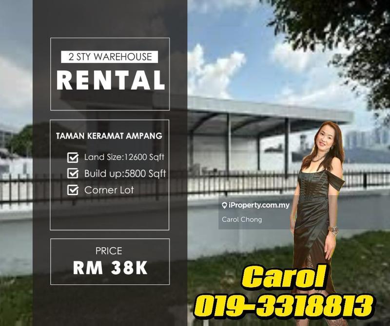 For Rent - New Building Taman keramat Ampang Bungalow 2 Storey Factory Warehouse For Rent