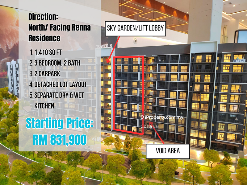 Residensi Servis untuk Dijual di The Corliss Residence @ The NorthBank oleh Costa Lai - iProperty.com.my