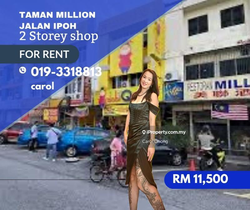 For Rent - Facing Main Road Jalan Ipoh Taman Million Shop For Rent