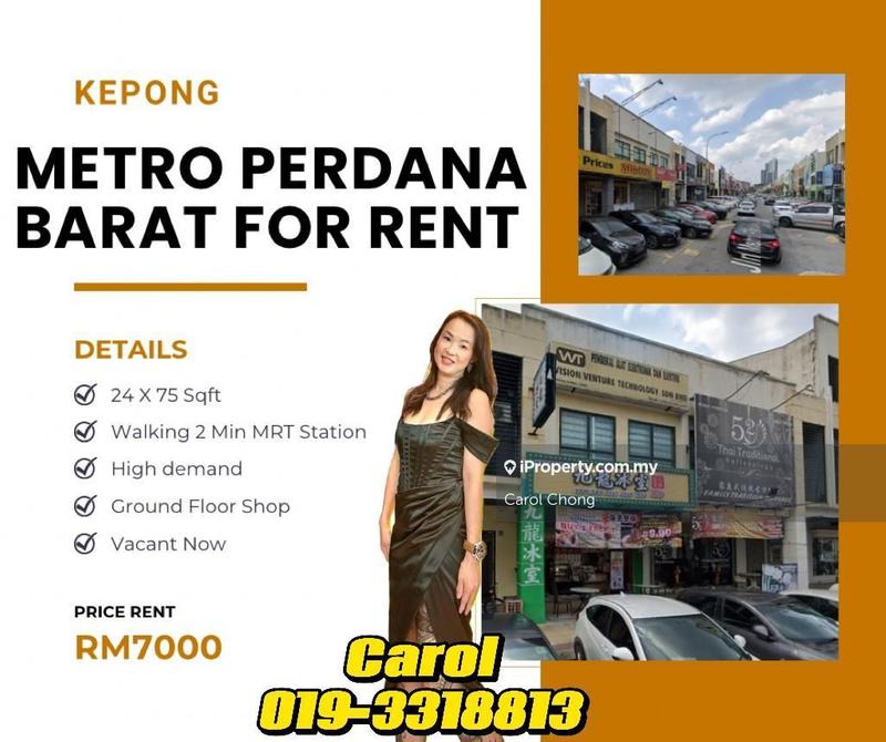For Rent - Limited Prima Location Metro Perdana Barat Shop For Rent