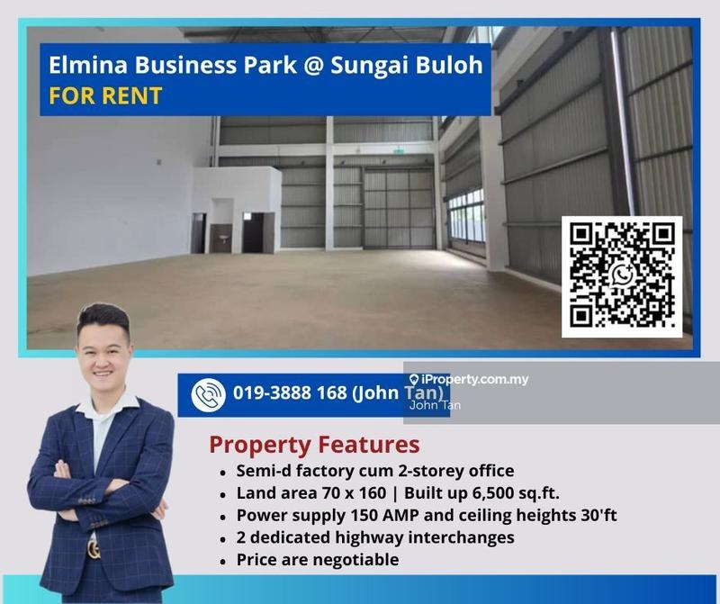 Semi-D Factory for Rent in Elmina, Shah Alam by John Tan - iProperty.com.my