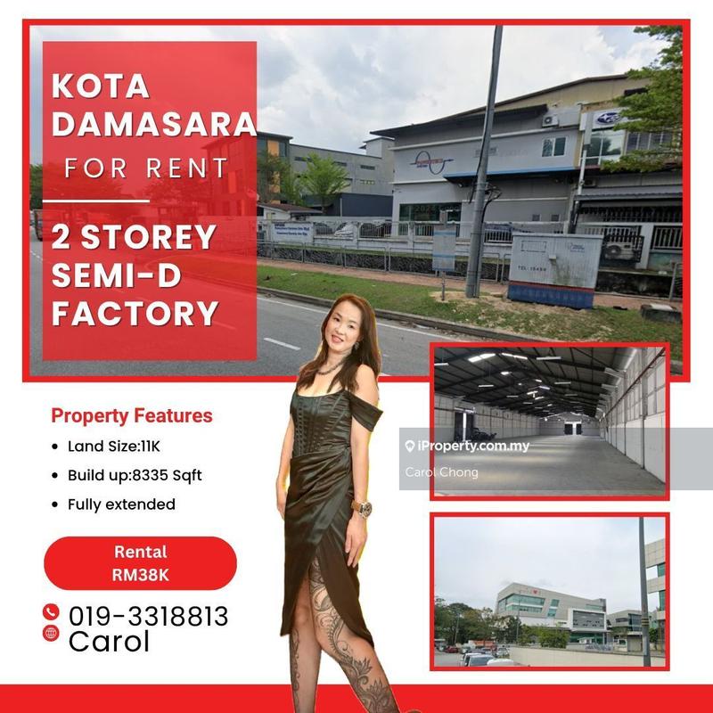 For Rent - 2 Storey Kota Damansara Taman Sains Semi D Factory For Rent