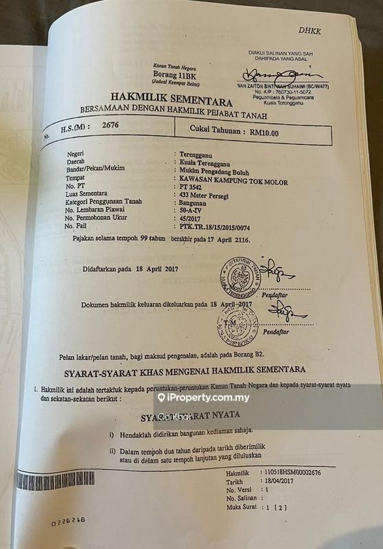 Rumah Berangkai 2 Tingkat untuk Dijual di Kg Laut, Kuala Terengganu oleh CC Khor - iProperty.com.my