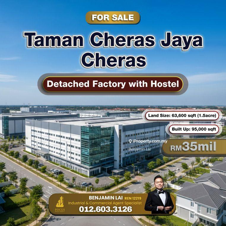 For Sale - Taman Cheras Jaya, Cheras Detached Factory with Hostel For Sale