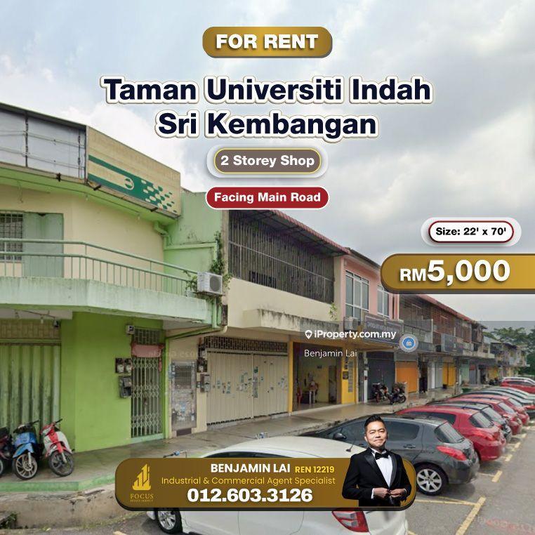 For Rent - Taman Universiti Indah, Sri Kembangan 2 Storey Shop For Rent