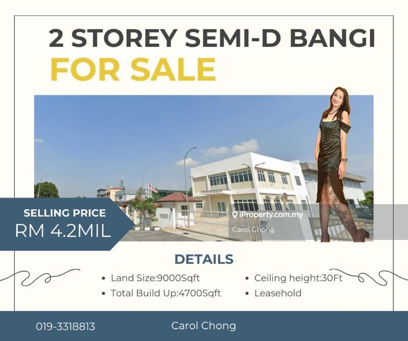 For Sale - 2 Storey Semi-D Factory @ Selaman Industrial Bangi For Sales