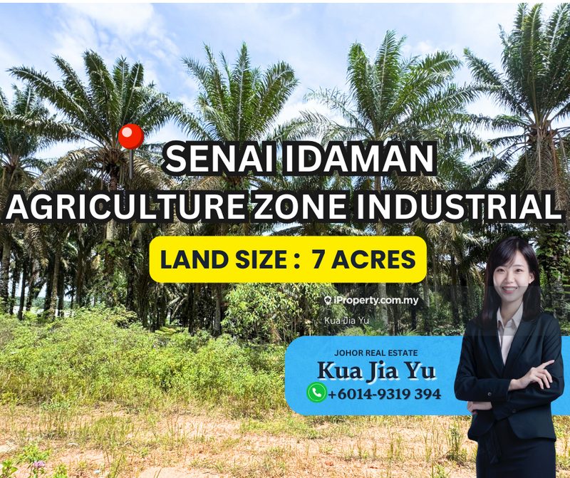 For Sale - Senai Idaman Senai 7 Acres Agri Land Zone Industrial