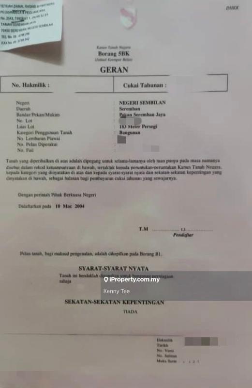 Kedai untuk Dijual di Seremban Jaya, Negeri Sembilan oleh Kenny Tee - iProperty.com.my