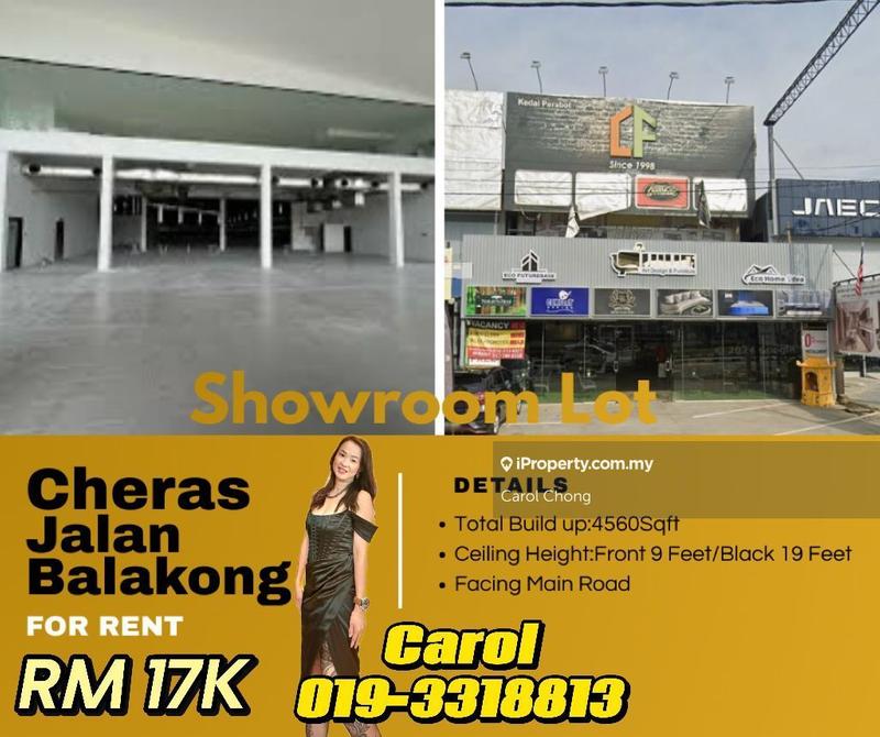 For Rent - Facing Main Road Cheras Batu 11 Jalan Balakong Showroom For Rent