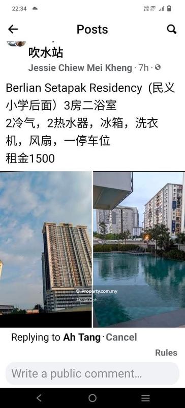 Condominium for Sale in Berlian Setapak Residency by Jacqie Goh - iProperty.com.my