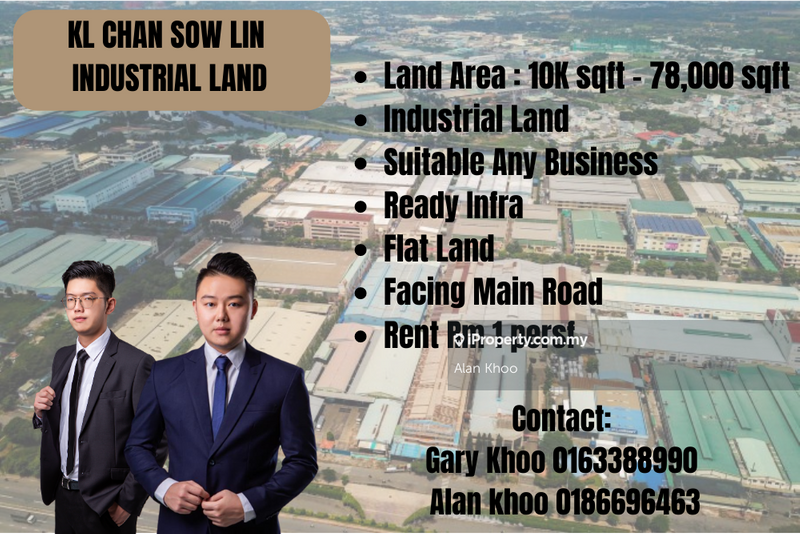 For Rent - Kuala Lumpur Chan Sow Lin Facing Main Road Industrial Land Cheras Maluri Sungai Besi Salak South