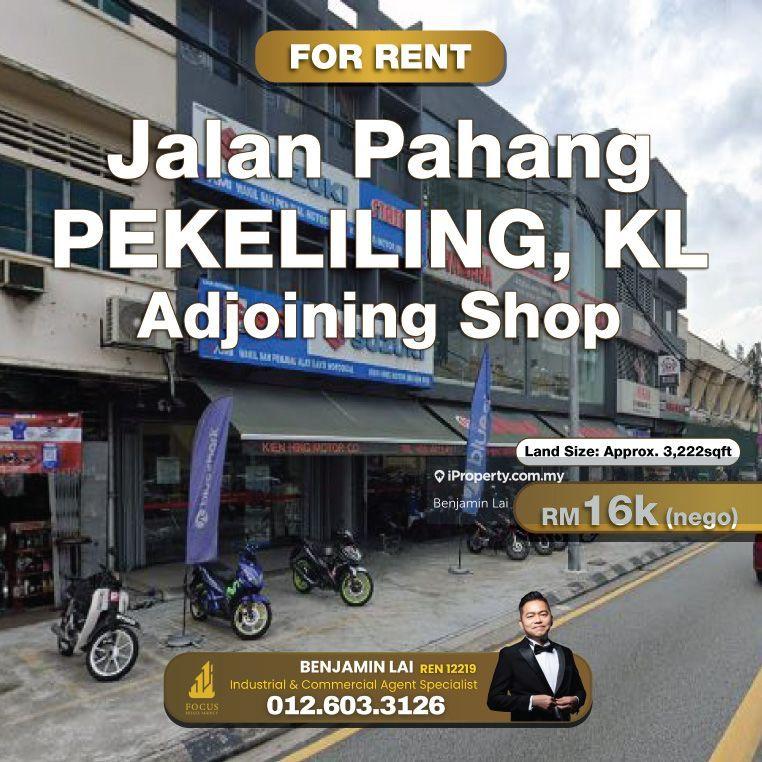 For Rent - Jalan Pahang @ Pekeliling, KL (Ground Floor) Adjoining Shop for Rent
