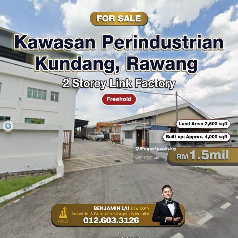 For Sale - Kawasan Perindustrian Kundang, Rawang 2 Storey Link Factory located for Sale