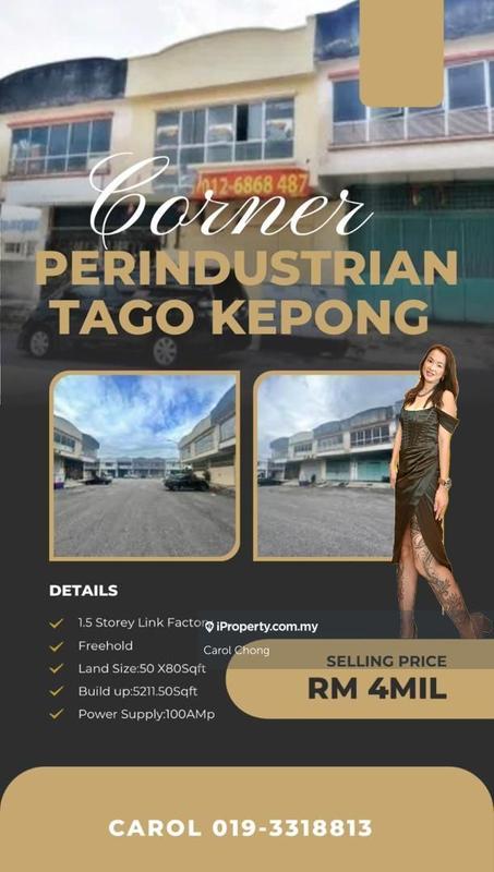 Terrace Factory untuk Dijual di Taman Perindustrian Tago, Kepong oleh Carol Chong - iProperty.com.my