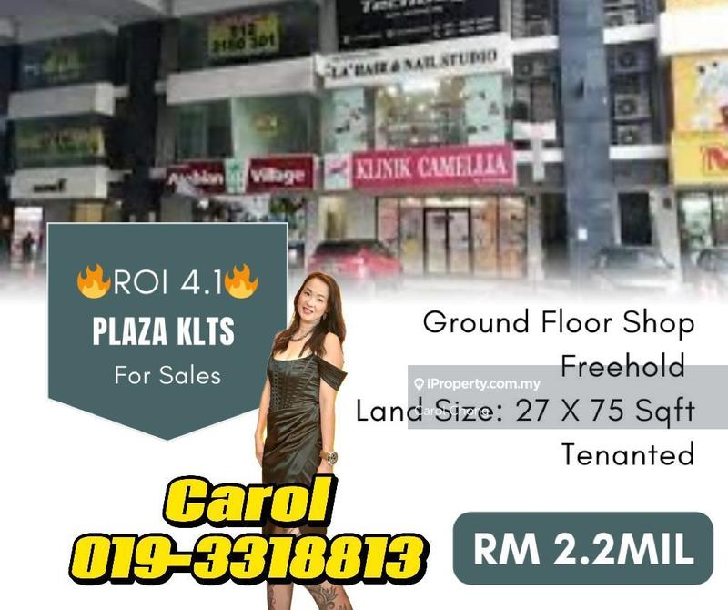 For Sale - ROI 4.1% Plaza KLTS Setapak Ground Floor Shop For Sell