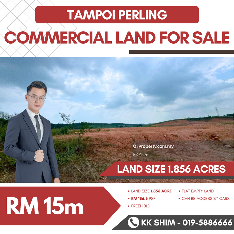 For Sale - Tampoi Perling 1.856 Acres Commercial Land for Sale