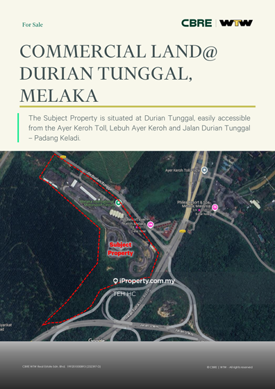 Tanah Komersial untuk Dijual di Durian Tunggal, Ayer Keroh oleh TEH HC - iProperty.com.my