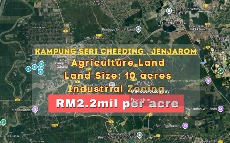 Tanah Pertanian untuk Dijual di Kampung Jenjarom, Jenjarom oleh Edwin Kon - iProperty.com.my