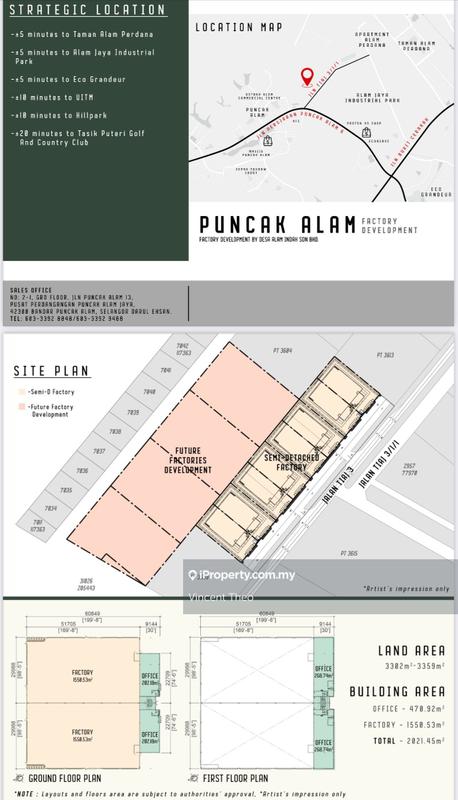 Semi-D Factory for Sale in Taman Industri Alam Jaya, Puncak Alam by Vincent Theo - iProperty.com.my