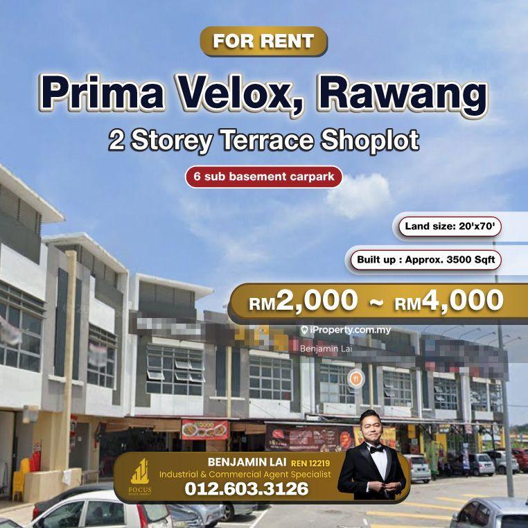 For Rent - Prima Velox, Rawang 2 Storey Terrace Shoplot For RENT