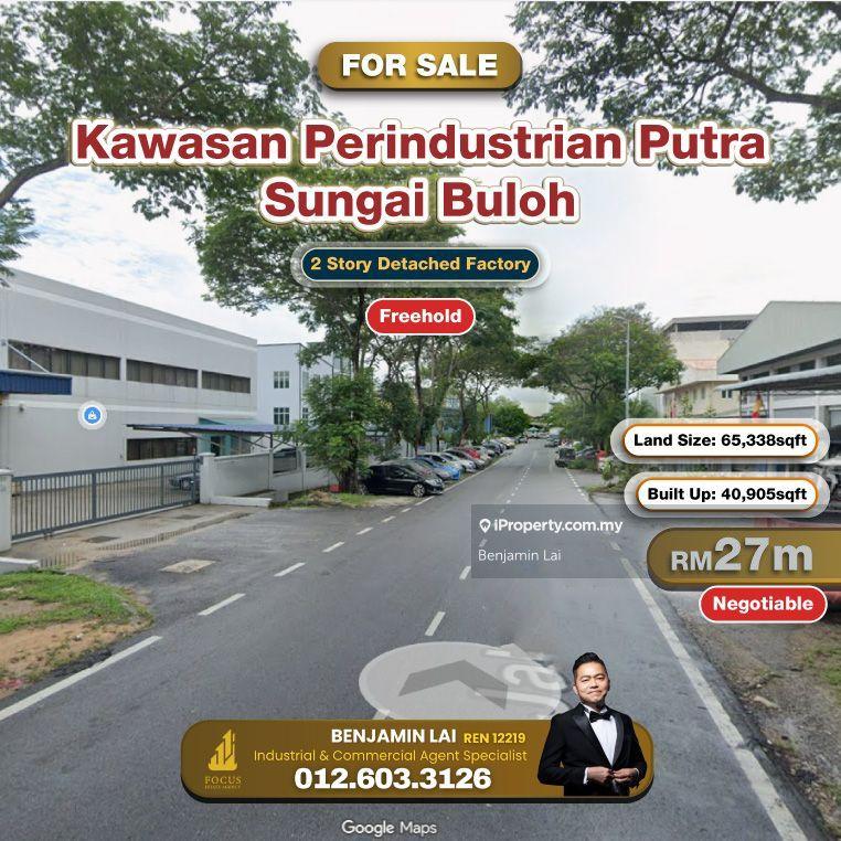 For Sale - Kawasan Perindustrian Putra, Sungai Buloh 2 Story Detached Factory For Sale