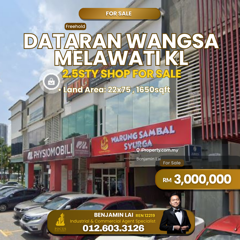 For Sale - Dataran Wangsa Melawati KL 2.5sty Shop For Sale