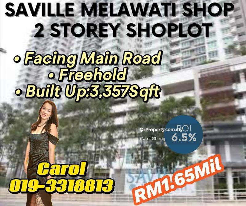 For Sale - 🔥🔥🔥ROI 6.5% Facing Main Road Saville @Melawati 2 Storey Shop For Sales