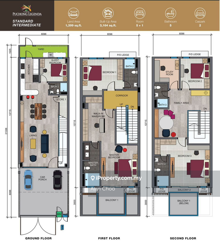 Rumah Teres 3-Tingkat untuk Dijual di Taman Puchong Legenda, Puchong oleh Alan Choo - iProperty.com.my