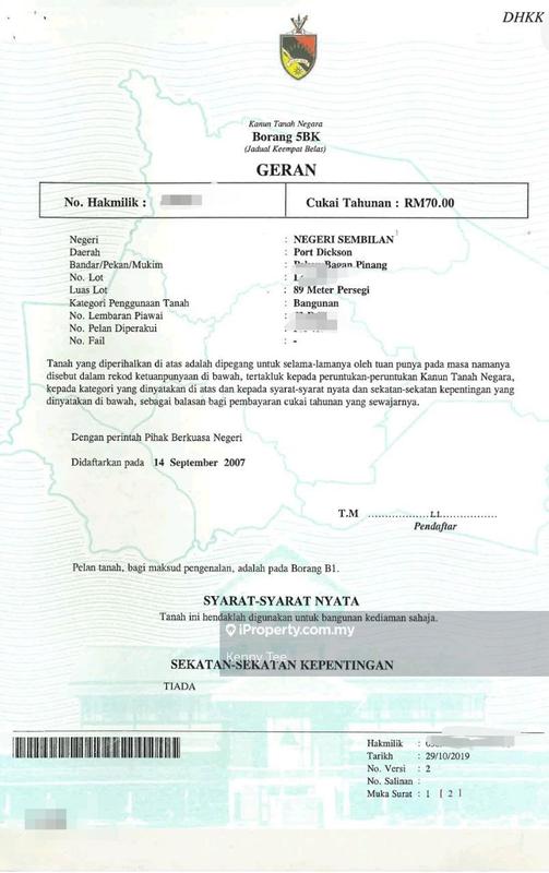 Rumah Teres 2-Tingkat untuk Dijual di Taman Pd Utama, Port Dickson oleh Kenny Tee - iProperty.com.my