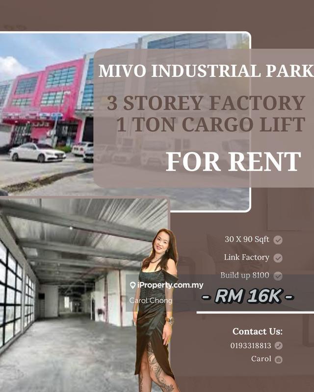 For Rent - Kepong Mivo Industrial Park 3 Storey Factory For Rent
