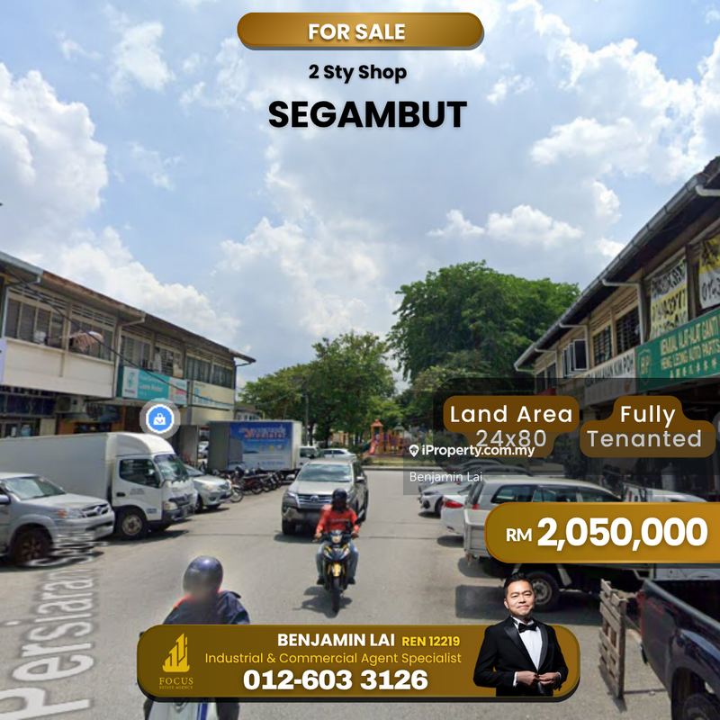 For Sale - Taman Segambut 2 Storey Shop (End Lot) For Sale